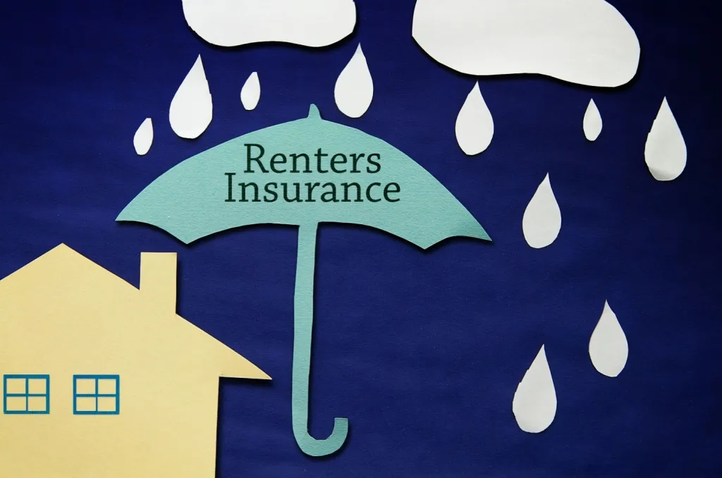 Paper cutout illustration showing an umbrella labeled 